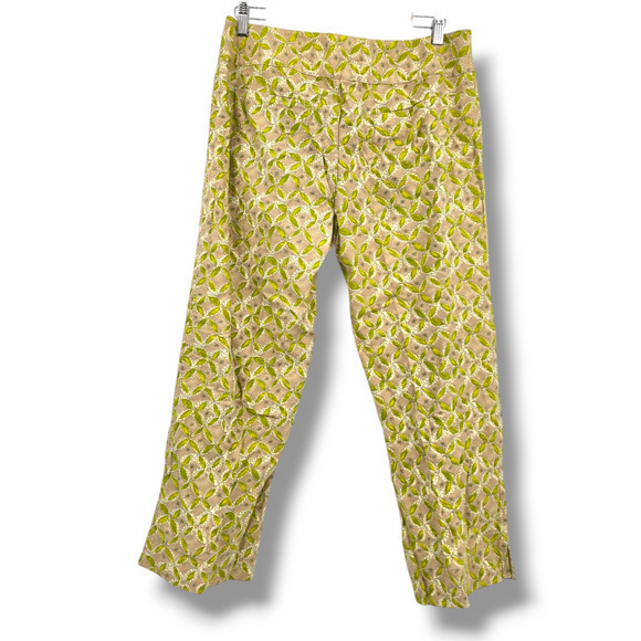 NEW Sigrid Olsen Women's Linen Blend Drawstring Waist Capri Pants Green Size 8‎ - Picture 2 of 13